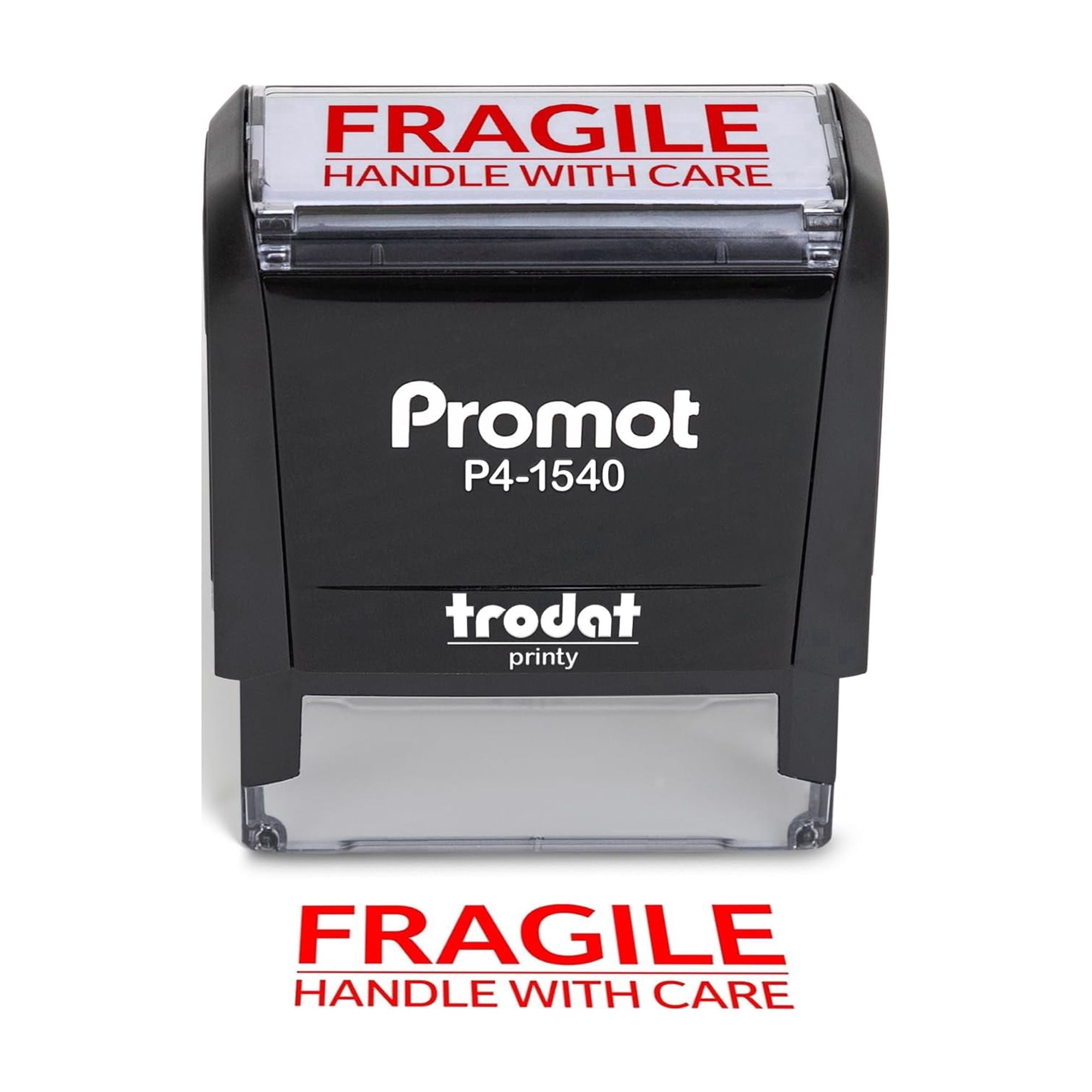 Promot Fragile Handle with Care Self Inking Rubber Stamp - Ink Stamps ...