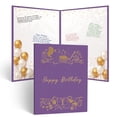 thumbnail image 1 of Promot Large Birthday Card for Party – Guest Book Alternative, Signature & Memory Keepsake, Birthday Celebration Decor (Purple), 1 of 7