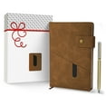 thumbnail image 1 of Promot PU Leather Notebook with Pen - A5 Lined Daily Journals for Writing - Brown, 1 of 7