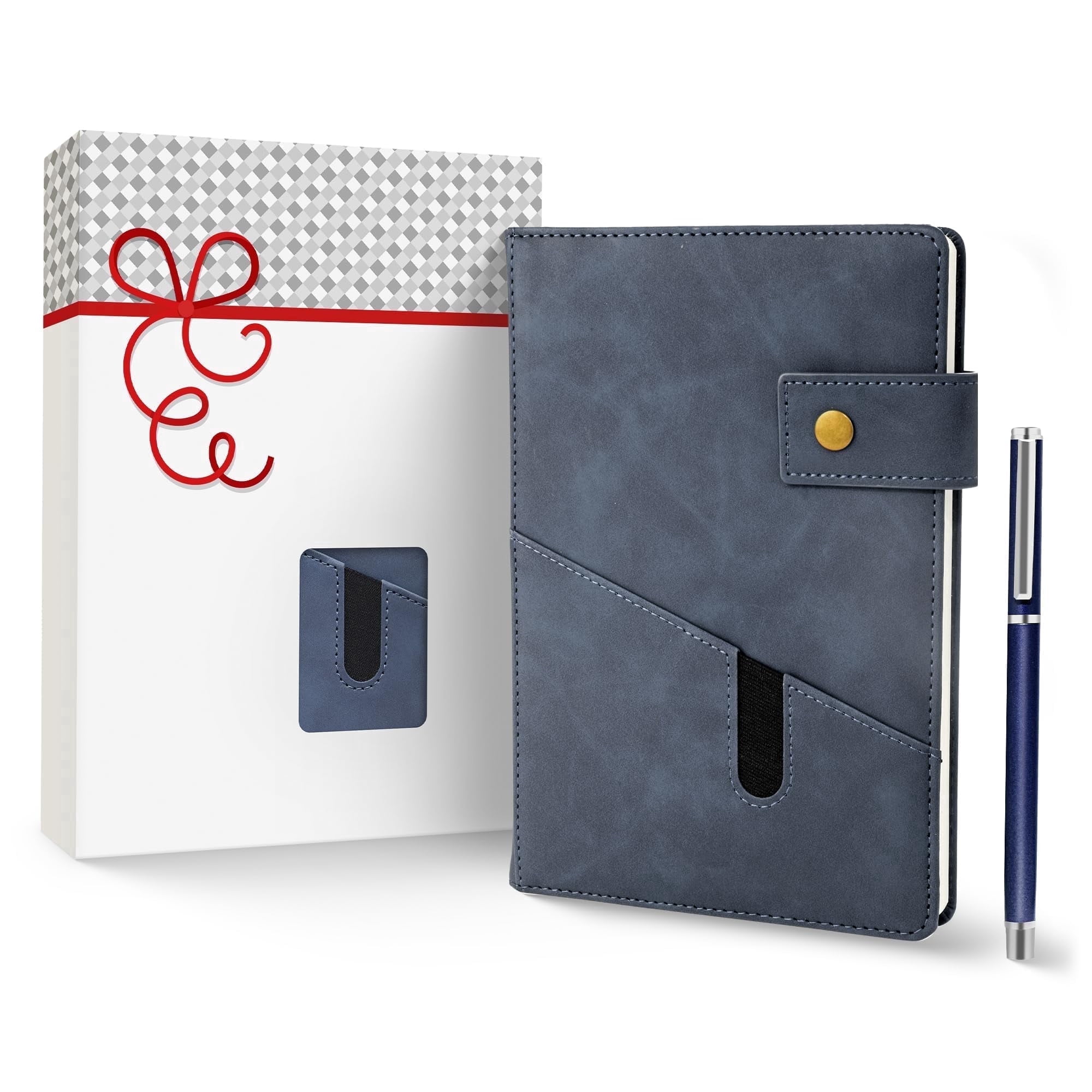 Promot PU Leather Notebook with Pen - A5 Lined Daily Journals for ...