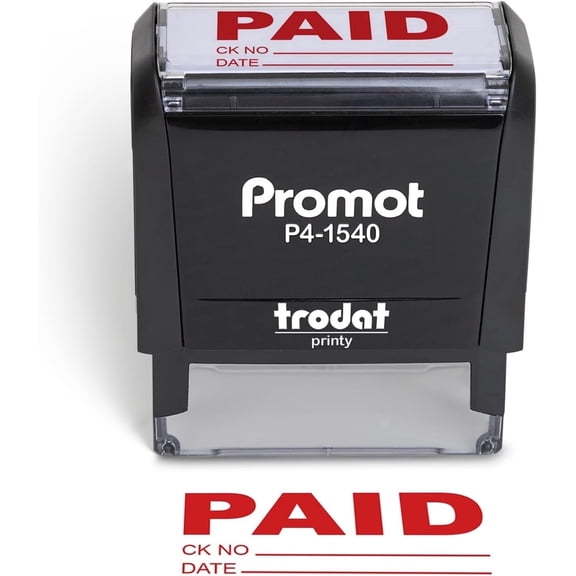 Promot Paid Stamp - Self Inking Rubber Stamp