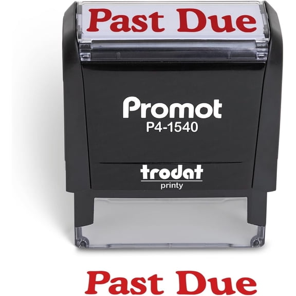 Promot Past Due - Self Inking Rubber Stamp