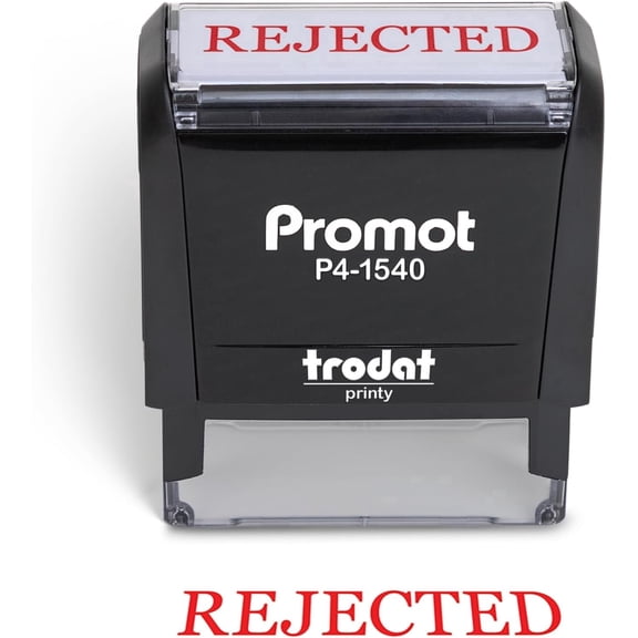 Promot Rejected - Self Inking Rubber Stamp - Ink Stamps