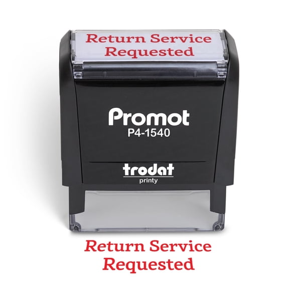 Promot Return Service Requested - Self Inking Rubber Stamp - Ink Stamps