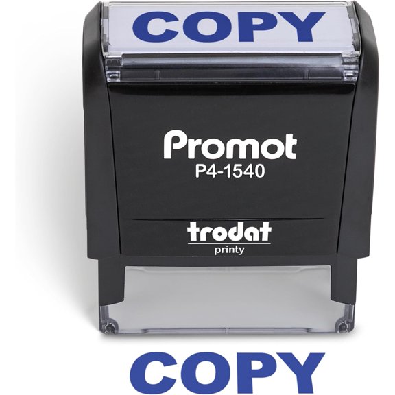 Promot Stamp Copy - Self Inking Rubber Stamp in Blue Ink
