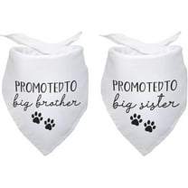 Promoted to Big Brother Sister Pet Dog Bandanas Triangle Scarf Bandanas Bibs Birthday Party Props Gender Revealing Photo Props Accessories for Pet Dog Lovers Gifts Pack of 2
