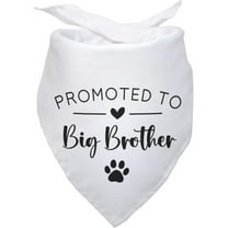 Promoted to Big Brother White Pet Dog Bandanas Triangle Scarf Bandanas Bibs Birthday Party Props Gender Revealing Photo Props Accessories for Pet Dog Lovers Gifts
