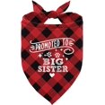 thumbnail image 1 of Promoted to Big Sister Dog Bandana, Dog Bandana, Red Buffalo Plaid Pet Scarf, Pet Dog Scarf Accessories, Pet Dog Gender Revealing Triangle Scarf, Dog Bandana for Small Medium Large Dogs (C26), 1 of 4