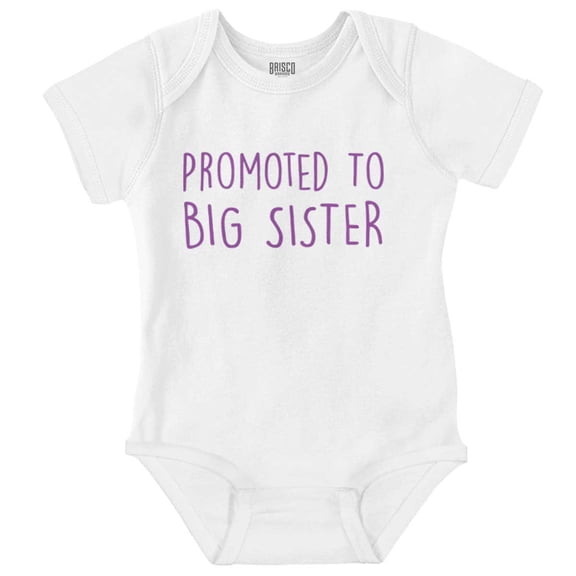 Promoted Big Sister Expecting Sibling Bodysuit Jumper Girls Infant Baby Brisco Brands 12M