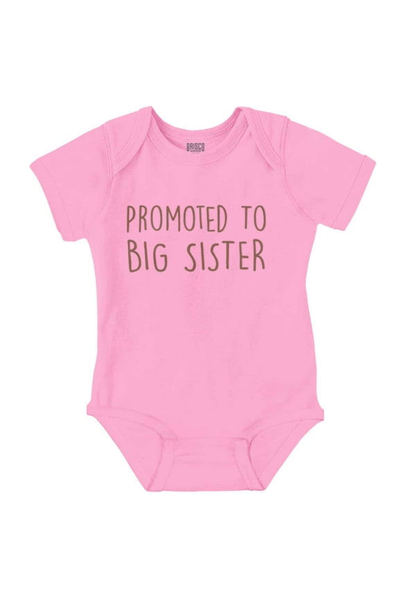 Promoted Big Sister Expecting Sibling Bodysuit Jumper Girls Infant Baby Brisco Brands 18M