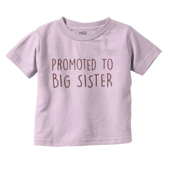 Promoted Big Sister Expecting Sibling Youth T Shirt Tee Girls Infant Toddler Brisco Brands 24M