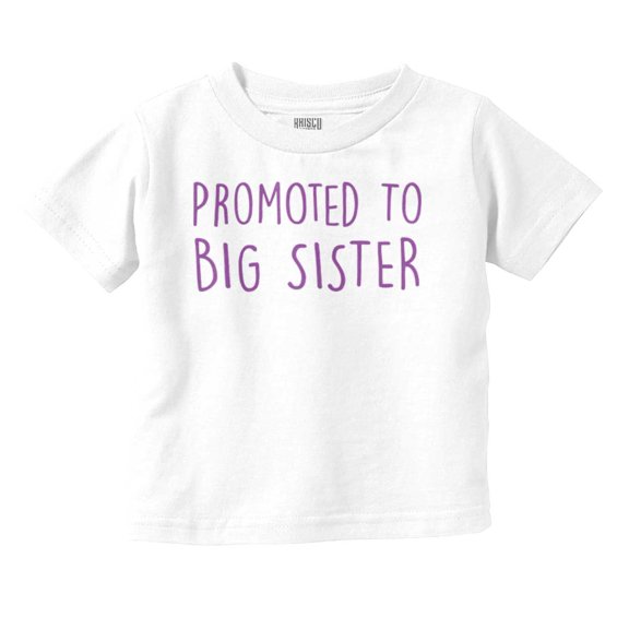 Promoted Big Sister Expecting Sibling Youth T Shirt Tee Girls Infant Toddler Brisco Brands 3T