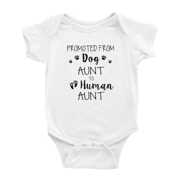 Promoted From Dog Aunt To Human Aunt Cute Baby Jumpsuits Boy Girl Unisex