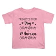 thumbnail image 1 of Promoted From Dog Grandma To Human Grandma Cute Toddler Tshirts for Boys Girls (Pink, 3T), 1 of 5
