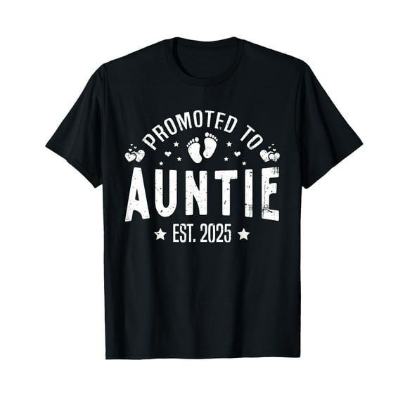 Promoted To Auntie 2025 Soon To Be Aunt 2025 Auntie est 2025 T-Shirt