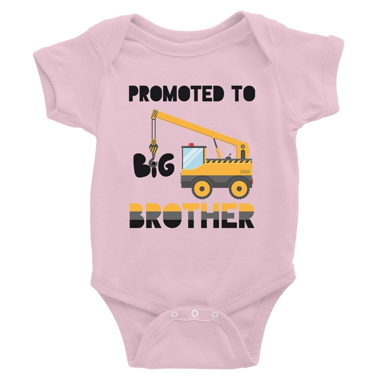 Promoted To Big Brother Baby Announcement Baby Bodysuit Gift Pink