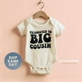 thumbnail image 1 of Promoted To Big Cousin Onesies, Cute Cousin Pregnancy Reveal Bodysuit, Matching Cousins Gift, Big Cousin To Be, Cute Baby Onesie, BABY BODYSUIT LAT 4424, 1 of 3