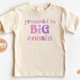 thumbnail image 1 of Promoted To Big Cousin Toddler Shirt (Girl) - Pregnancy Announcement Retro Kids Shirt - Sibling TODDLER SHORT SLEEVE TEE BELLA CANVAS 3001T, 1 of 3