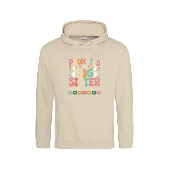 Promoted To Big Sister 2025 Soon To Be Big Sis Sibling Graphic Hoodie, up to size 5XL