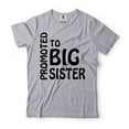 thumbnail image 1 of Promoted To Big Sister Tee Big Sister Announcement Shirt Sister Shirt Pregnancy Announcement Tee (4X-Large Grey), 1 of 6