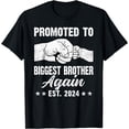 thumbnail image 1 of Promoted To Biggest Brother Again Est. 2024 Funny Gift T-Shirt, 1 of 4