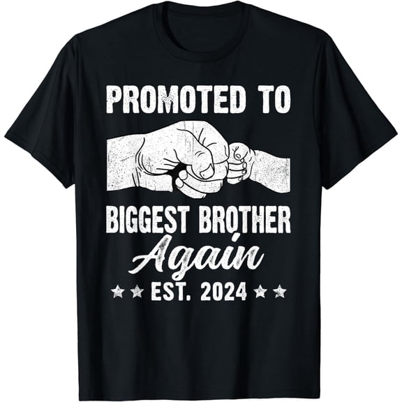 Promoted To Biggest Brother Again Est. 2024 Funny Gift T-Shirt