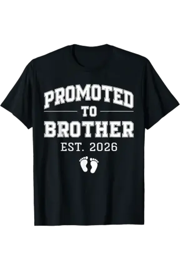 Promoted To Brother Est 2026 Varsity First Time Bro To Be T-Shirt