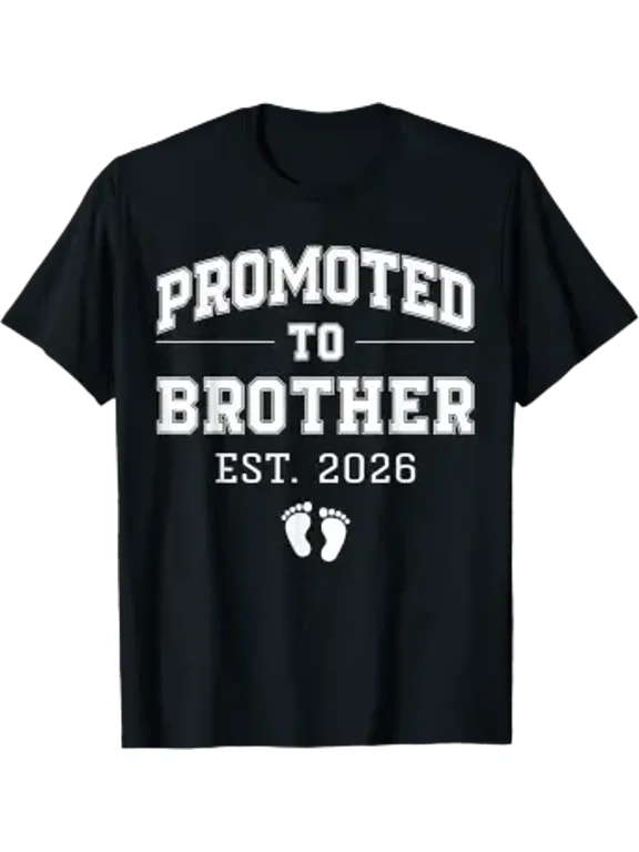 Promoted To Brother Est 2026 Varsity First Time Bro To Be T-Shirt