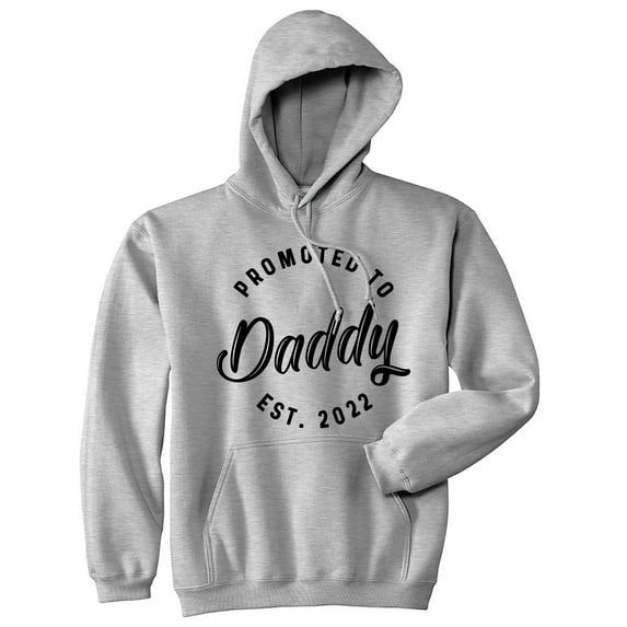 Promoted to Daddy 2022 and 2023 Unisex Hoodie Funny New Family Father Hooded Sweatshirt
