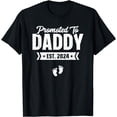 thumbnail image 1 of Promoted To Daddy Est. 2024 Shirt Baby Gift For New Daddy T-Shirt, 1 of 4
