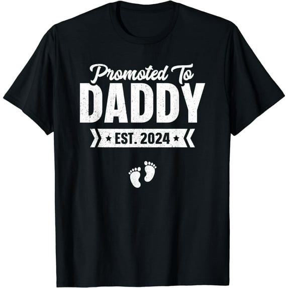 Promoted To Daddy Est. 2024 Shirt Baby Gift For New Daddy T-Shirt