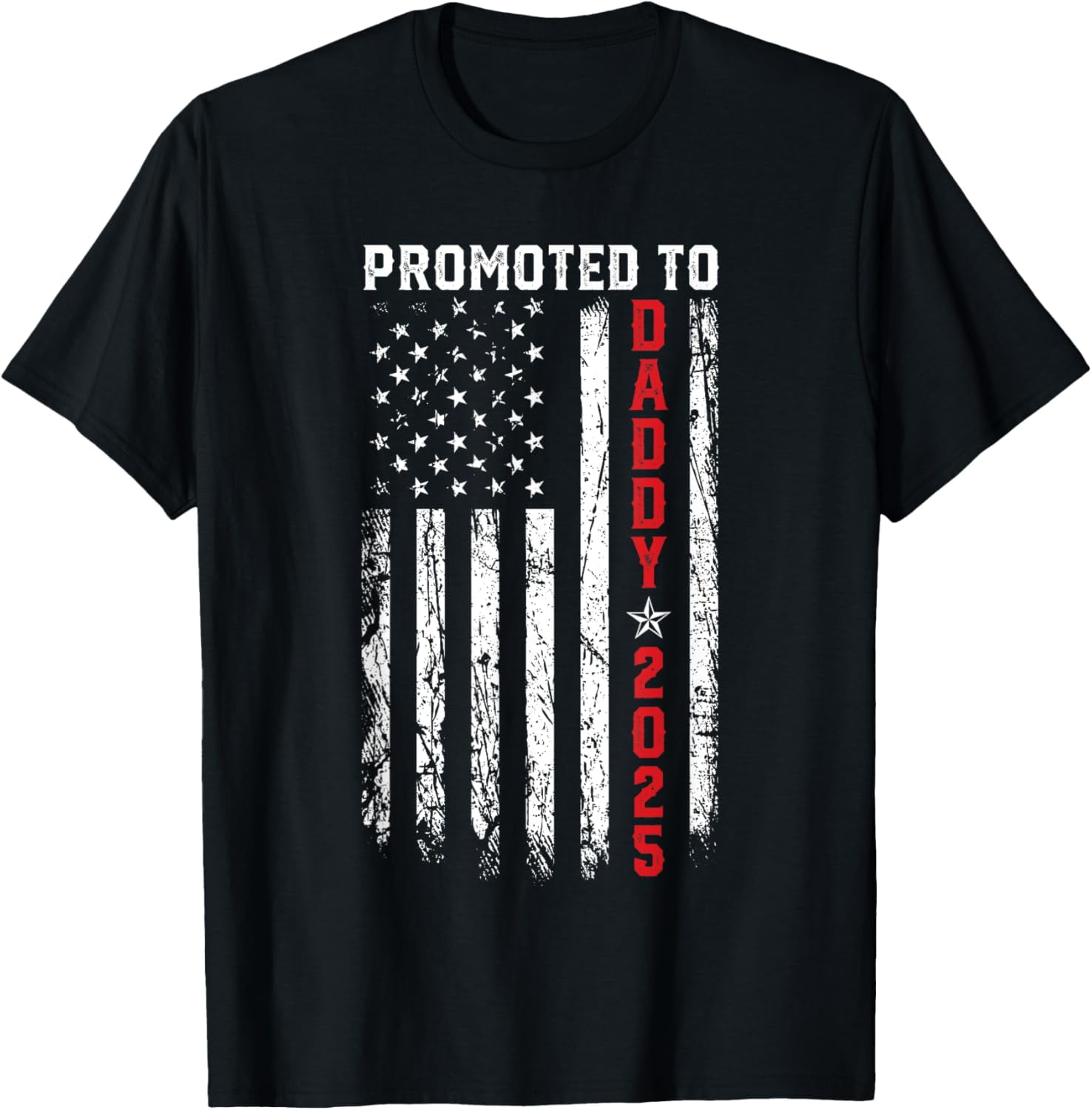 Promoted To Daddy Est 2025 Patriotic FirstTime Dad, New Dad TShirt