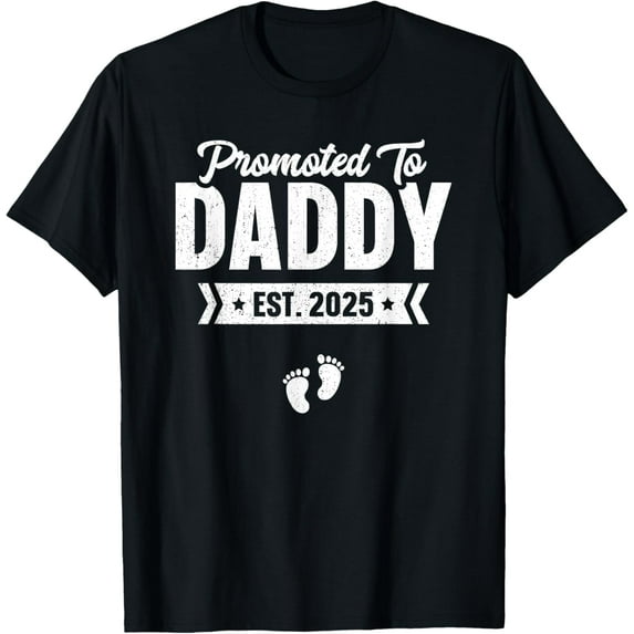 Promoted To Daddy Est. 2025 Shirt Baby Gift For New Daddy T-Shirt