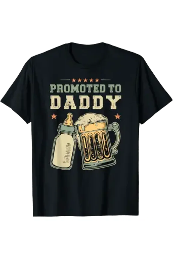 Promoted To Daddy New Father Reveal Idea T-Shirt