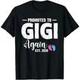 thumbnail image 1 of Promoted To Gigi Again 2026 Baby Pregnancy Announcement New Grandma Gift Unisex T-Shirt, up to Size 5XL, 1 of 2