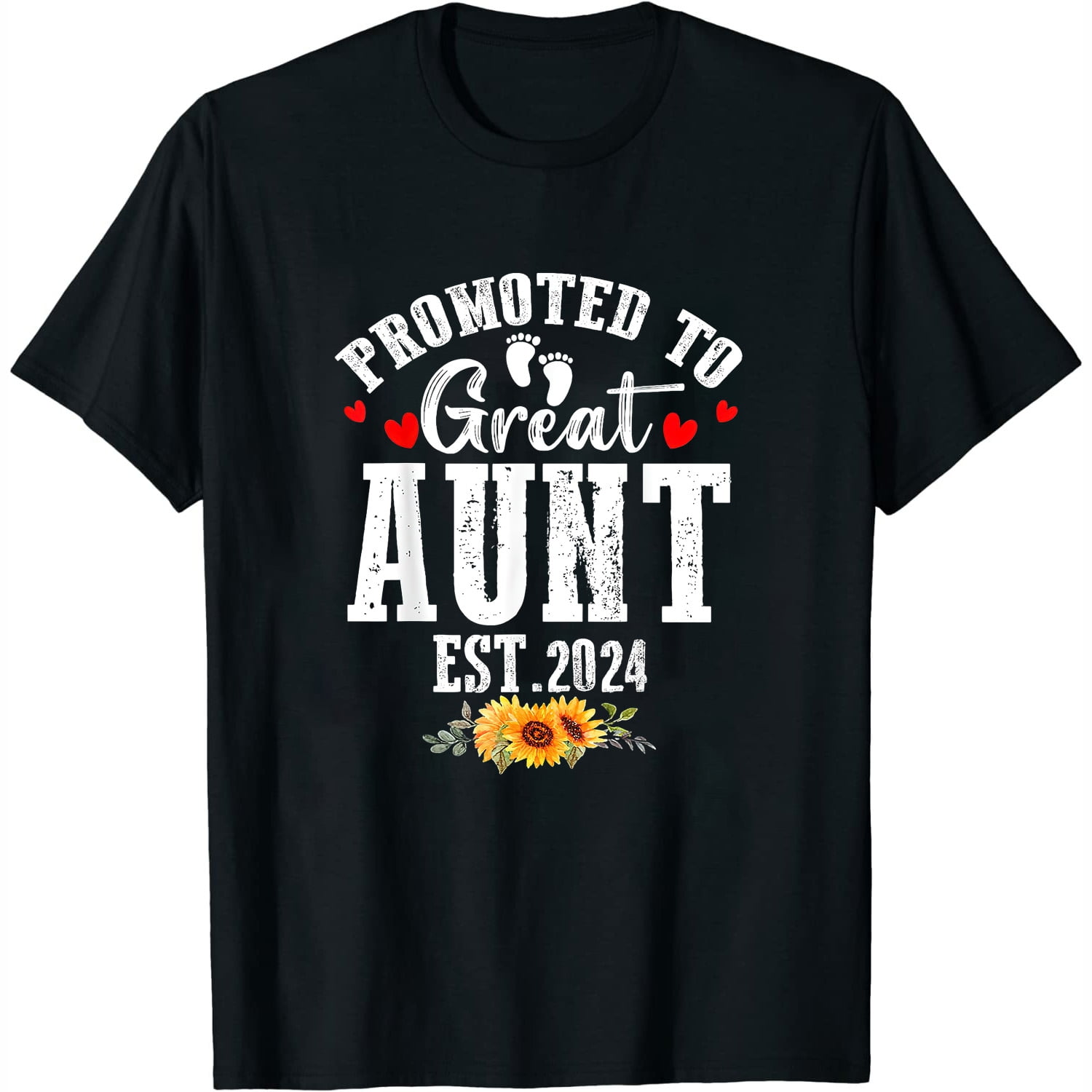 Promoted To Grand Aunt Est 2024 Happy Mother's Day 2024 TShirt Black