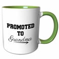 thumbnail image 1 of 3drose, Promoted to Grandma, 15oz Two-tone Green Mug, 1 of 6