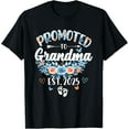 thumbnail image 1 of Promoted To Grandma Est 2025 Floral Pregnancy Announcement T-Shirt, 1 of 4