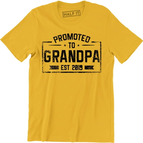 Promoted To Grandpa 2019 Best Grandfather Men's Papa Gift T-Shirt