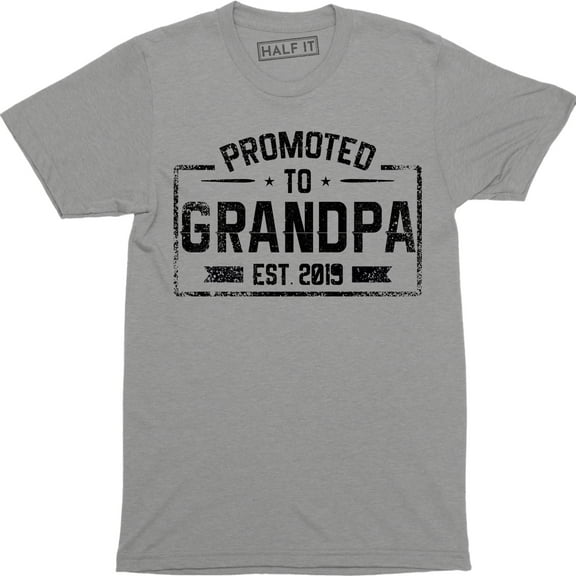 Promoted To Grandpa 2019 Best Grandfather Men's Papa Gift T-Shirt