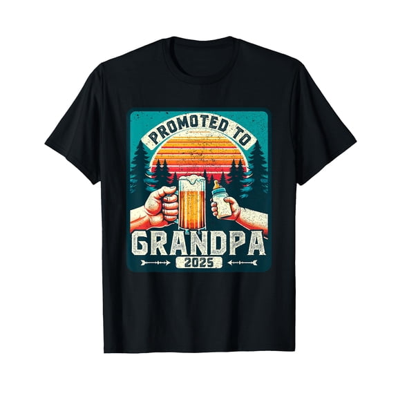 Promoted To Grandpa 2025, Soon To Be Future Grandfather T-Shirt