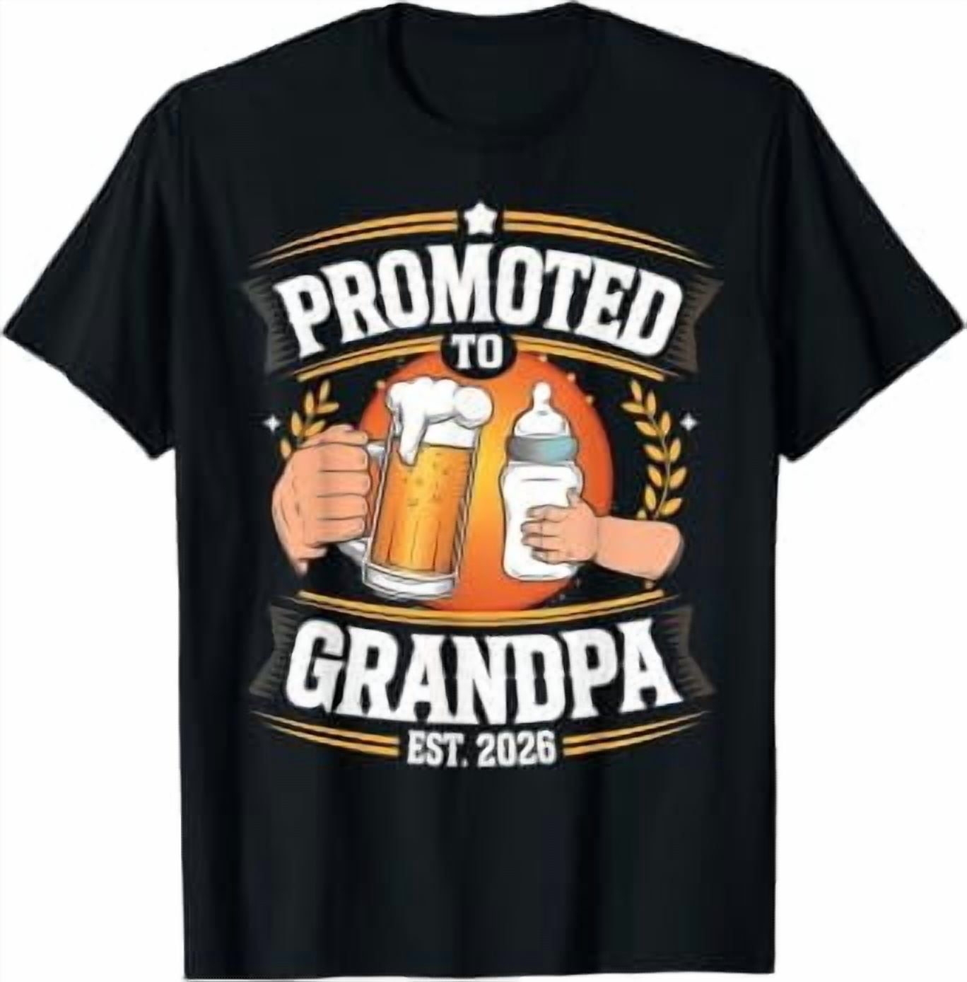 Promoted To Grandpa Est 2026 Beer Bottle Casual Look For Everyday ...