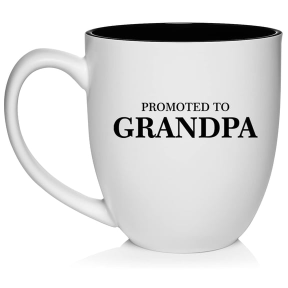 Promoted To Grandpa New Grandfather Pregnancy Announcement Ceramic Coffee Mug Tea Cup Gift (16oz White)