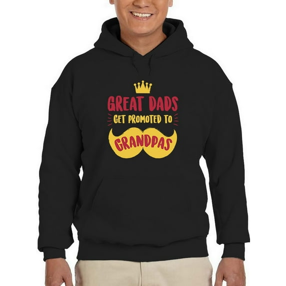Promoted To Grandpas Quote Hoodie Men -GoatDeals Designs, Male XX-Large