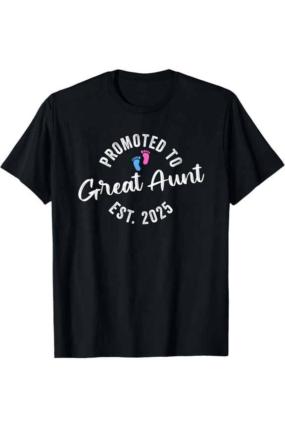 Promoted To Great Aunt 2025 T-Shirt