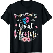 Promoted To Great Nonni Flower T-Shirt