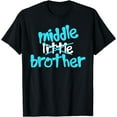 thumbnail image 1 of Promoted To Middle Brother Baby Announcement Funny Tee Funny Creative Graphic T-Shirt, 1 of 3