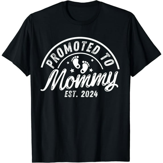 Promoted To Mommy Est. 2024 New Mom First Mommy T-Shirt