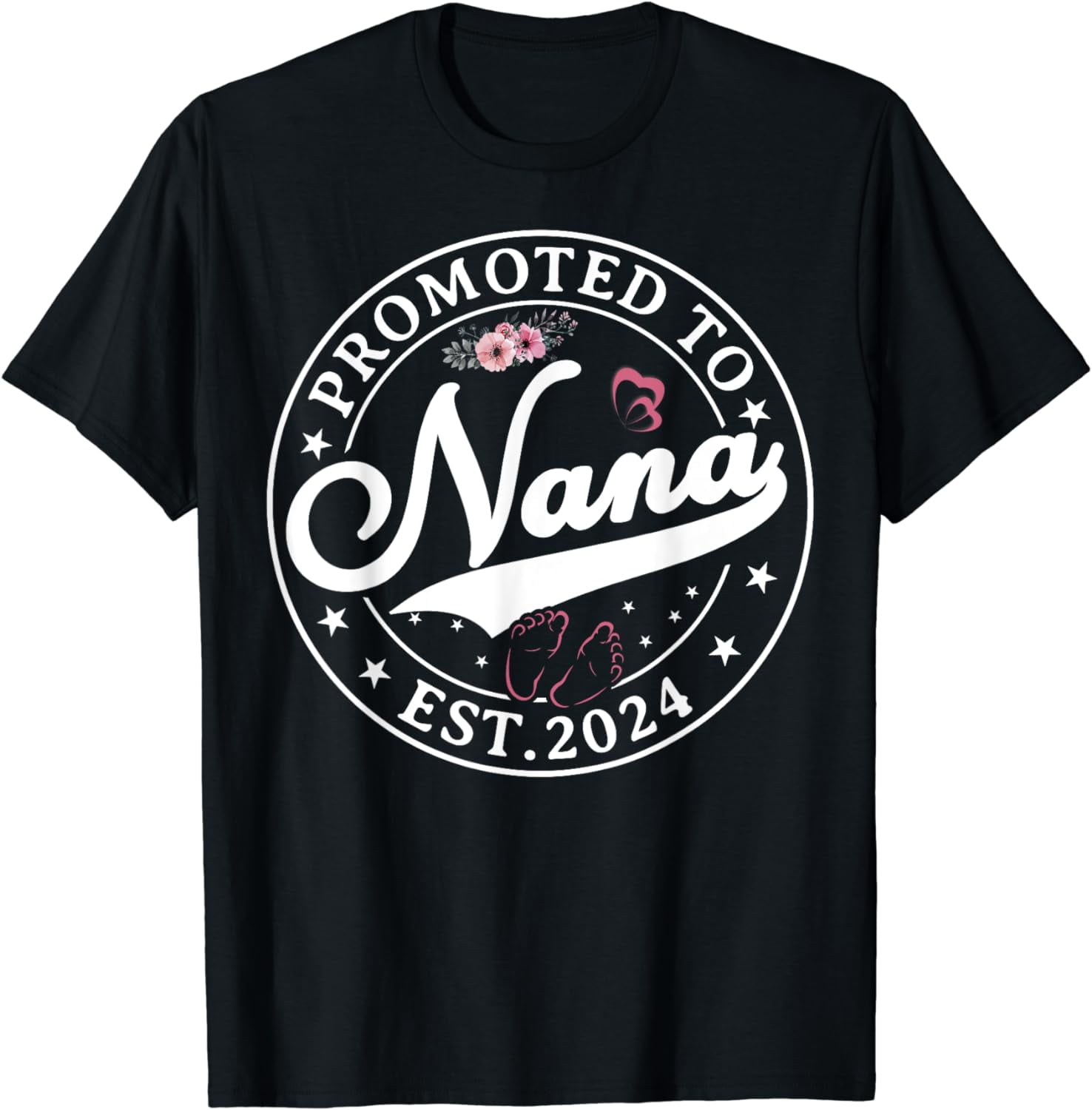 Promoted To Nana 2024 First Time New Nana Pregnancy T-Shirt - Walmart.com