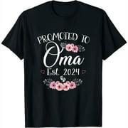 Promoted To Oma 2024 Mother's Day Soon To Be Mom Pregnancy T-Shirt Black